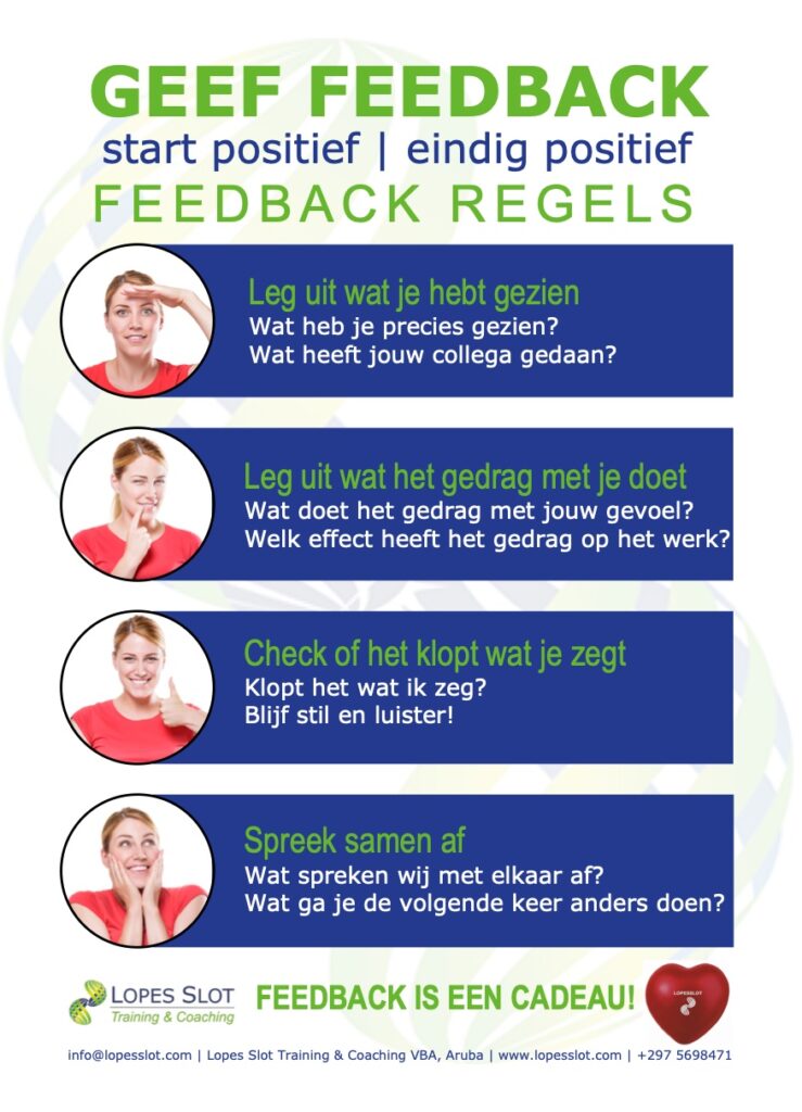 geef feedback, Nederlands